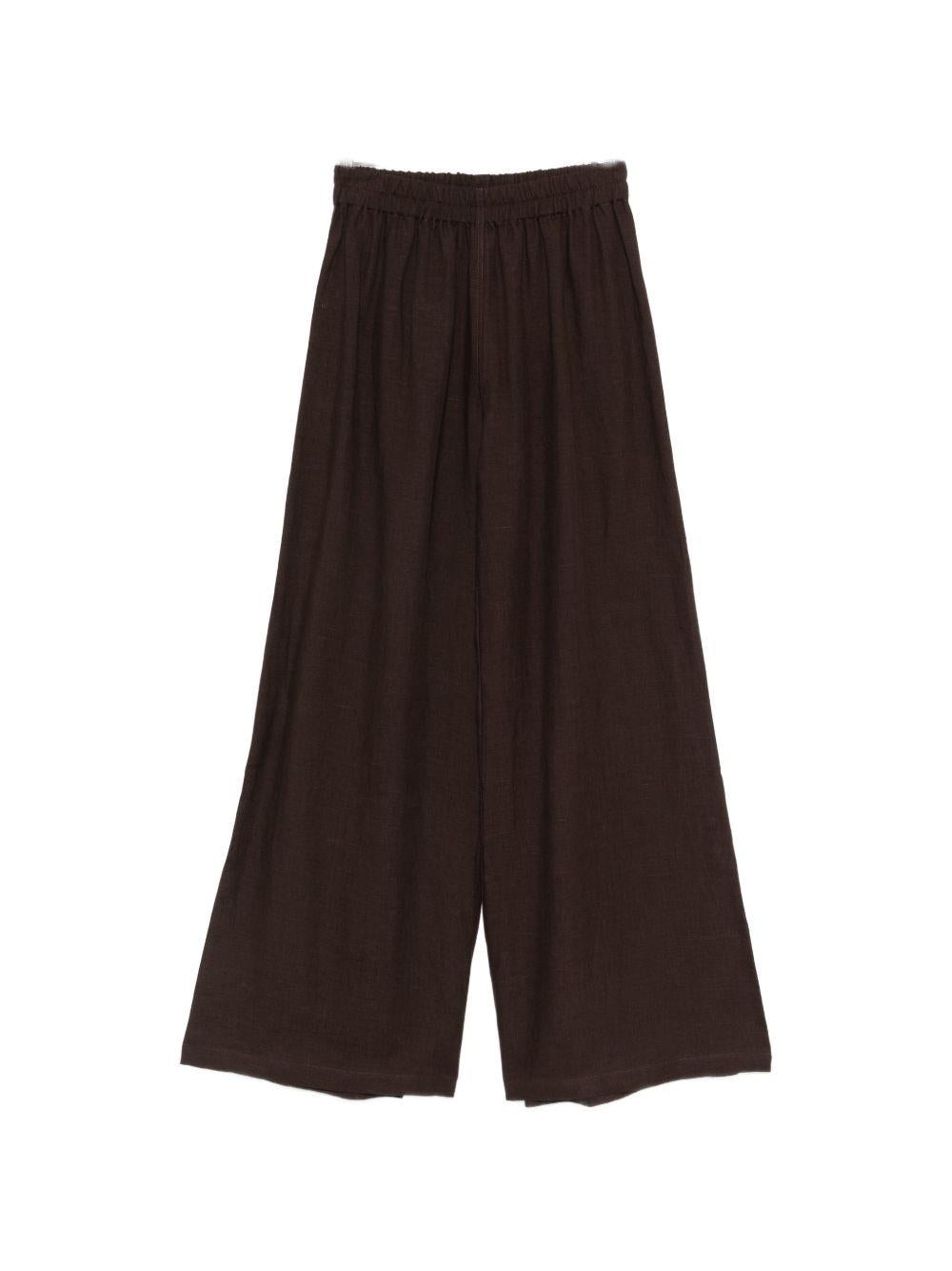 Pantaloni a gamba ampia in marrone Maurizio - donna 