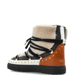 Stivali stringati con borchie in beige Inuikii - donna 