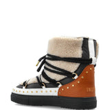 Stivali stringati con borchie in beige Inuikii - donna 