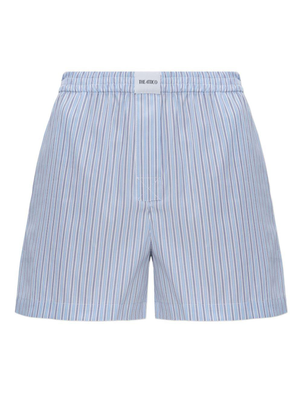 Shorts corti a righe in azzurro The attico - donna 