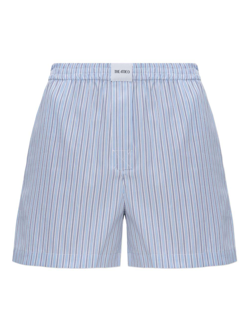Shorts corti a righe in azzurro The attico - donna 
