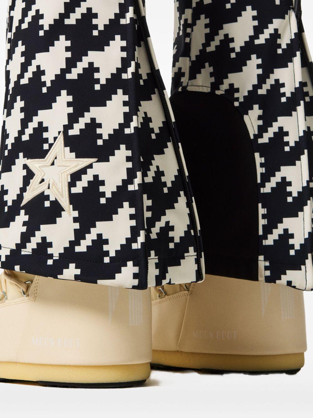 Tuta da sci con fantasia jb in bianco e nero Perfect moment - donna 