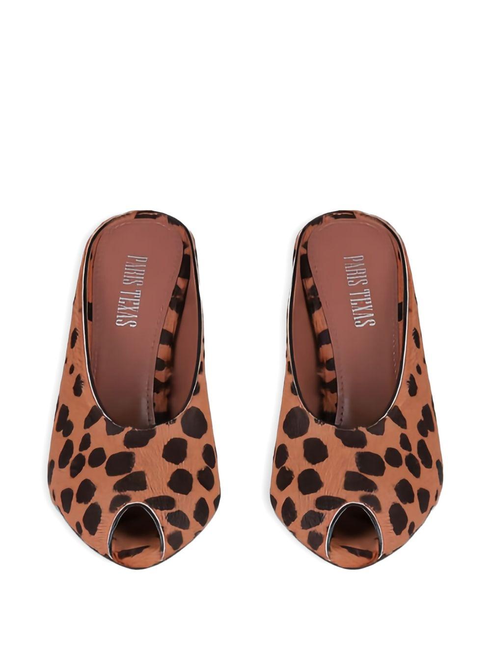 Mules con stampa nimalier Nina in marrone Paris Texas - donna 