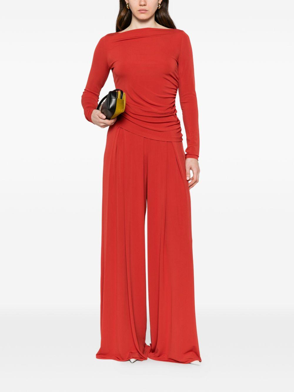 Pantaloni con pieghe bermuda in rosso Maxmara - donna 