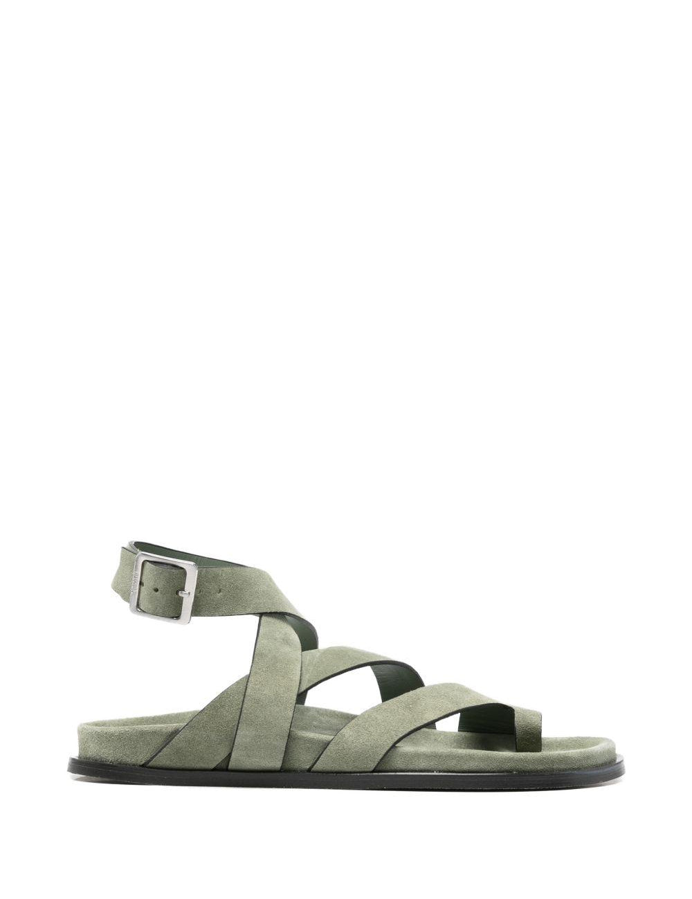 Sandali in pelle in verde Alohas - donna 