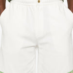 Pantaloncini con bordi ricamati in bianco Drole de monsieur - uomo 