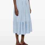 Gonna midi a righe Ibiza in azzurro Antonelli - donna 