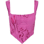 Top stile bustier in rosa 