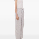Pantaloni CISCO a righe in azzurro e rosso Loulou de saison - donna 