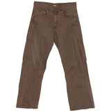 Jeans a gamba dritta con design a pannelli in marrone Khoki - uomo 
