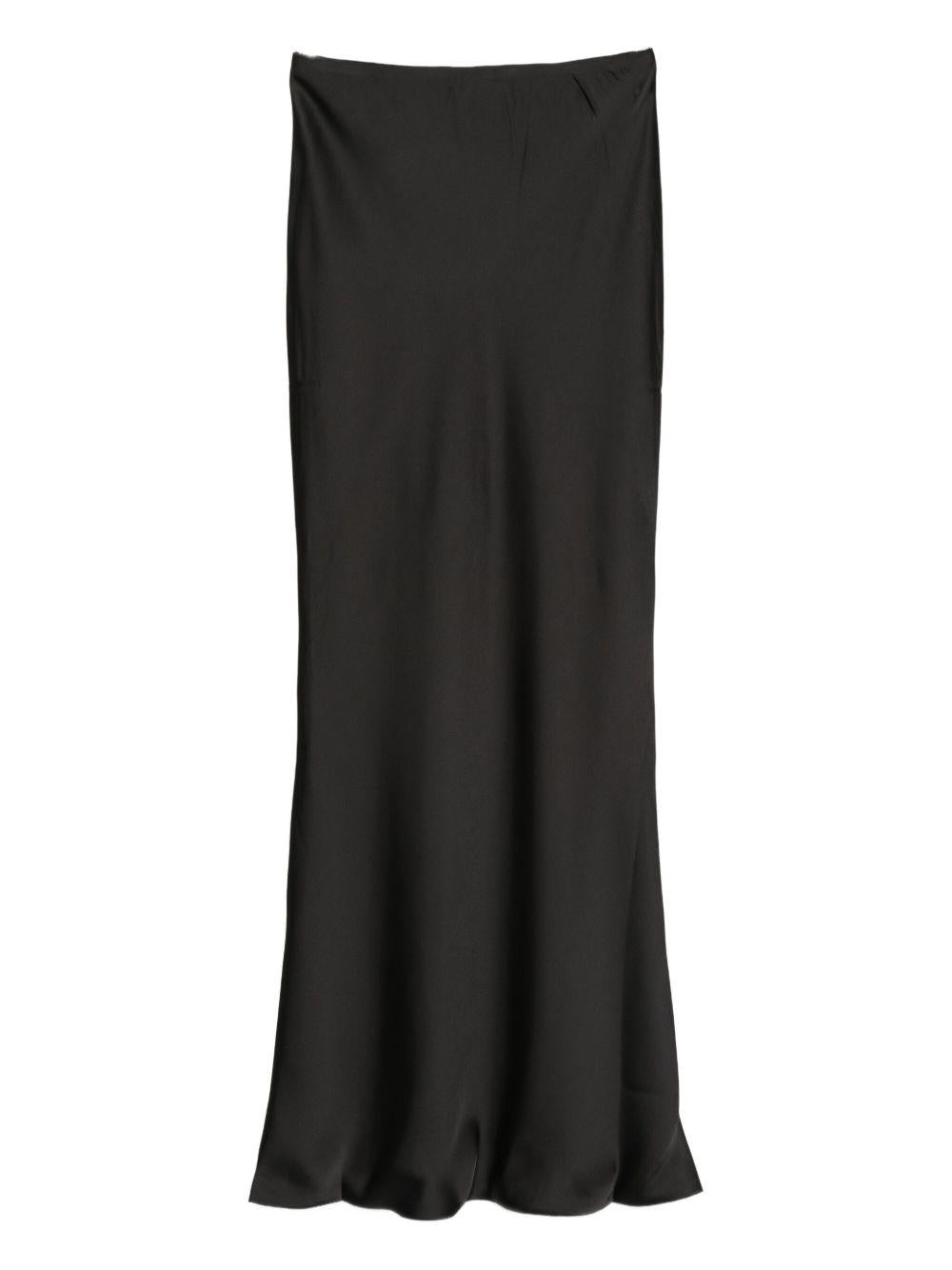 Gonna maxi con finitura satinata in nero Norma kamali - donna 