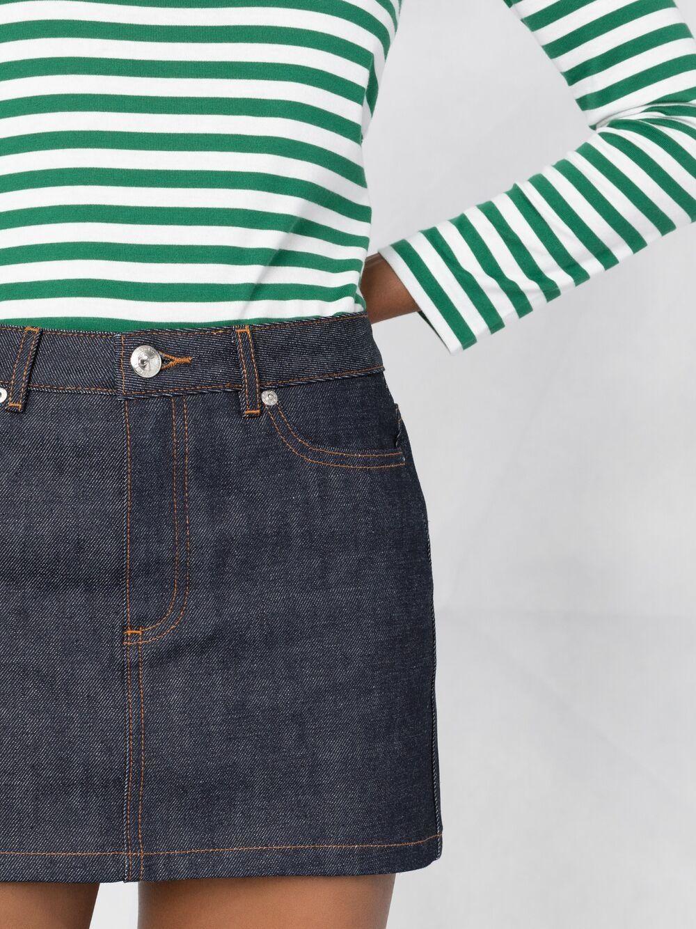 Gonna midi denim in blu A.P.C. - donna 