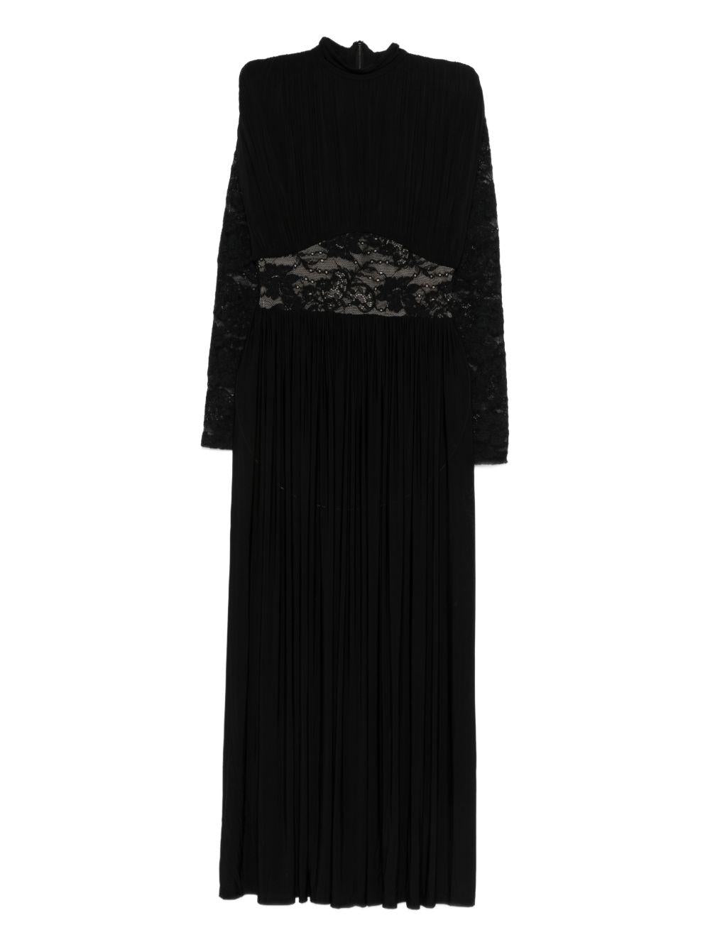 Abito lungo con inserti in pizzo in nero Zimmermann - donna 