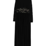 Abito lungo con inserti in pizzo in nero Zimmermann - donna 