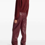 Pantaloni in simil pelle bordeaux Rotate - donna 