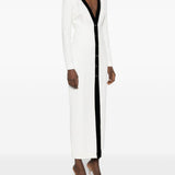 Abito lungo con fiocco in bianco e nero Alessandra Rich - donna 