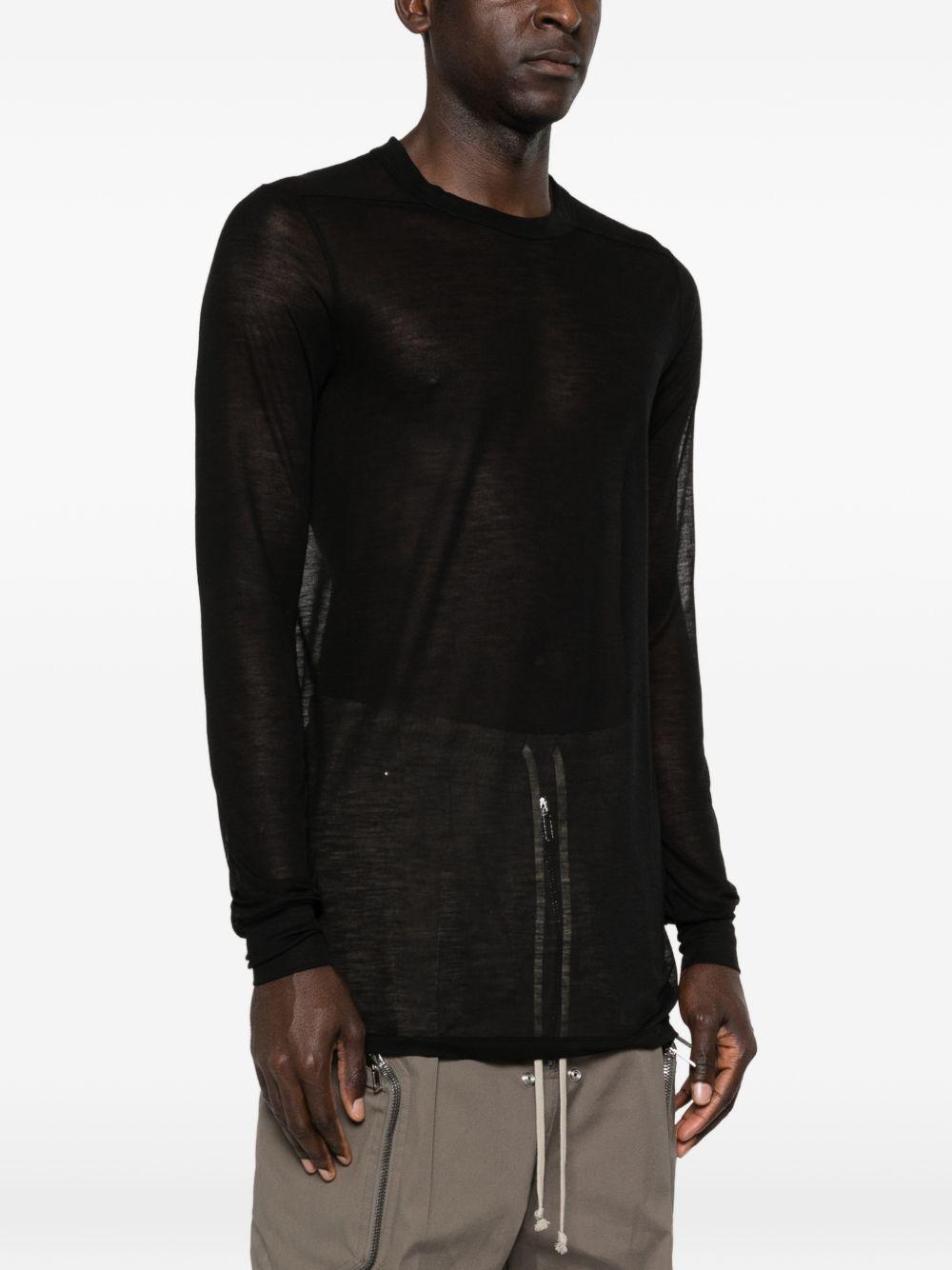 Top a maniche lunghe level ls t in nero Rick owens - uomo 