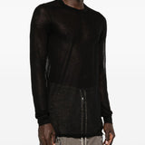 Top a maniche lunghe level ls t in nero Rick owens - uomo 