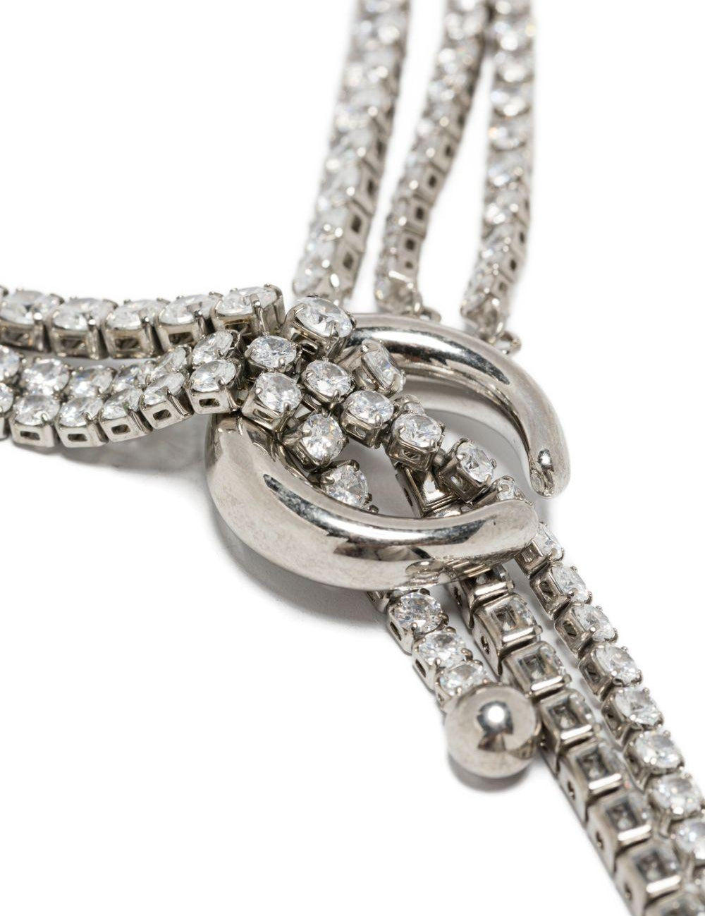 Ear cuff in argento con cristalli in argento 