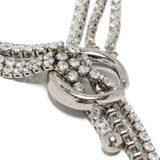 Ear cuff in argento con cristalli in argento 