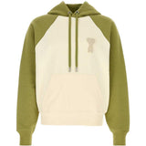 Felpa bicolore in bianco e verde  Ami paris - unisex 