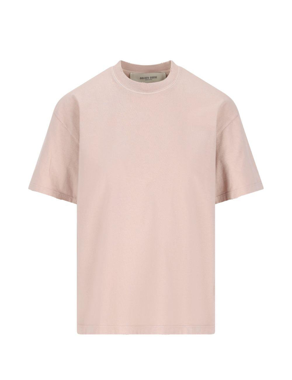T-shirt con applicazione in beige Golden goose - donna 
