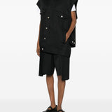 Bermuda con bettaglio plissettato in nero Comme Des Garçons Black - unisex 