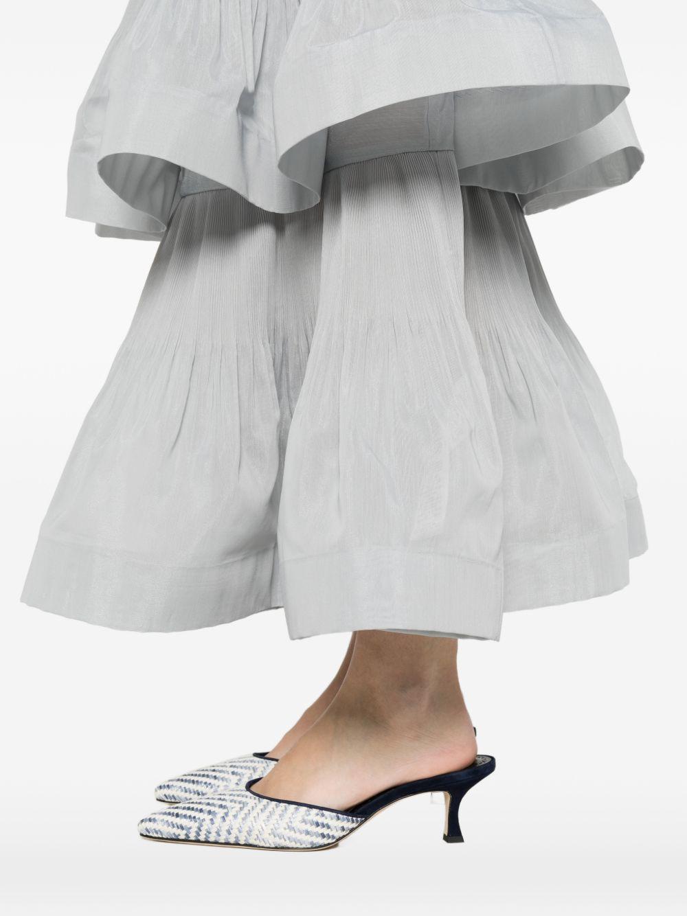 Gonna midi con balze in grigio Zimmermann - donna 