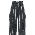 Jeans rayne a gamba ampia in grigio Sefr - uomo 