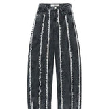 Jeans rayne a gamba ampia in grigio Sefr - uomo 