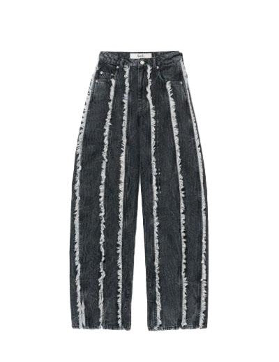 Jeans rayne a gamba ampia in grigio Sefr - uomo 