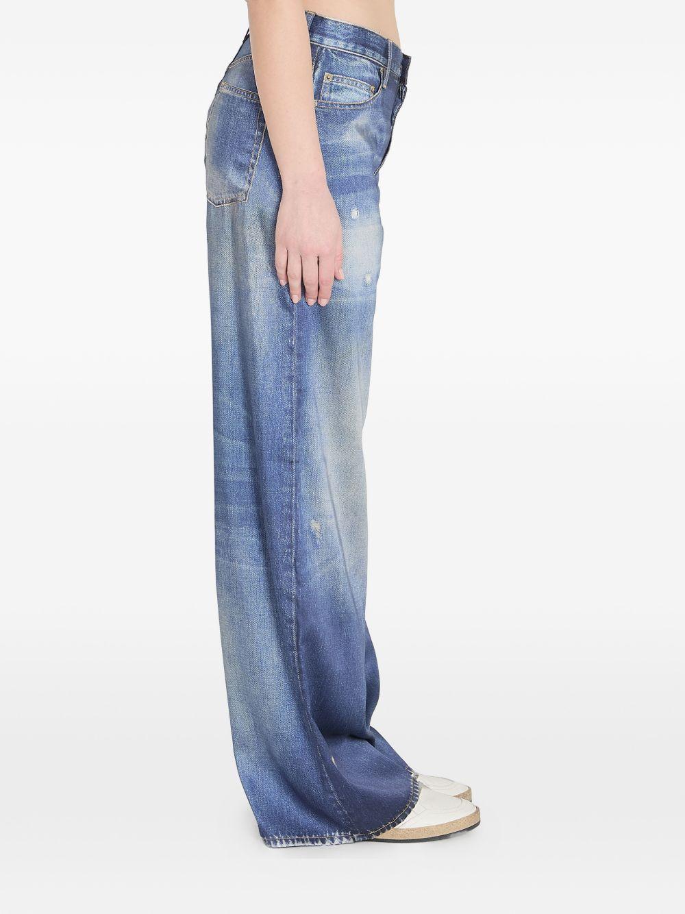 Pantaloni con stampa in blu Golden goose - donna 