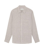 Camicia a righe in lino in beige Frescobol carioca - uomo 
