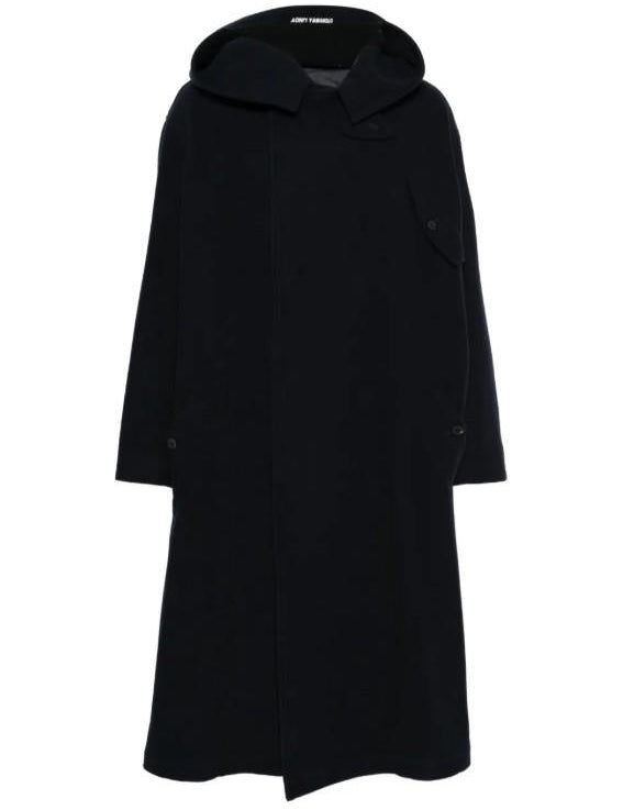 Cappotto con cappuccio in blu Yohji yamamoto - uomo 