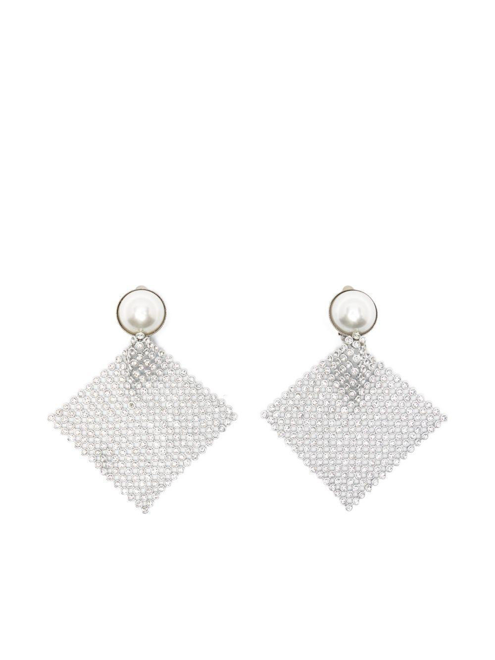 Orecchini in maglia mettalica con perle frizz in argento Rosantica - donna 