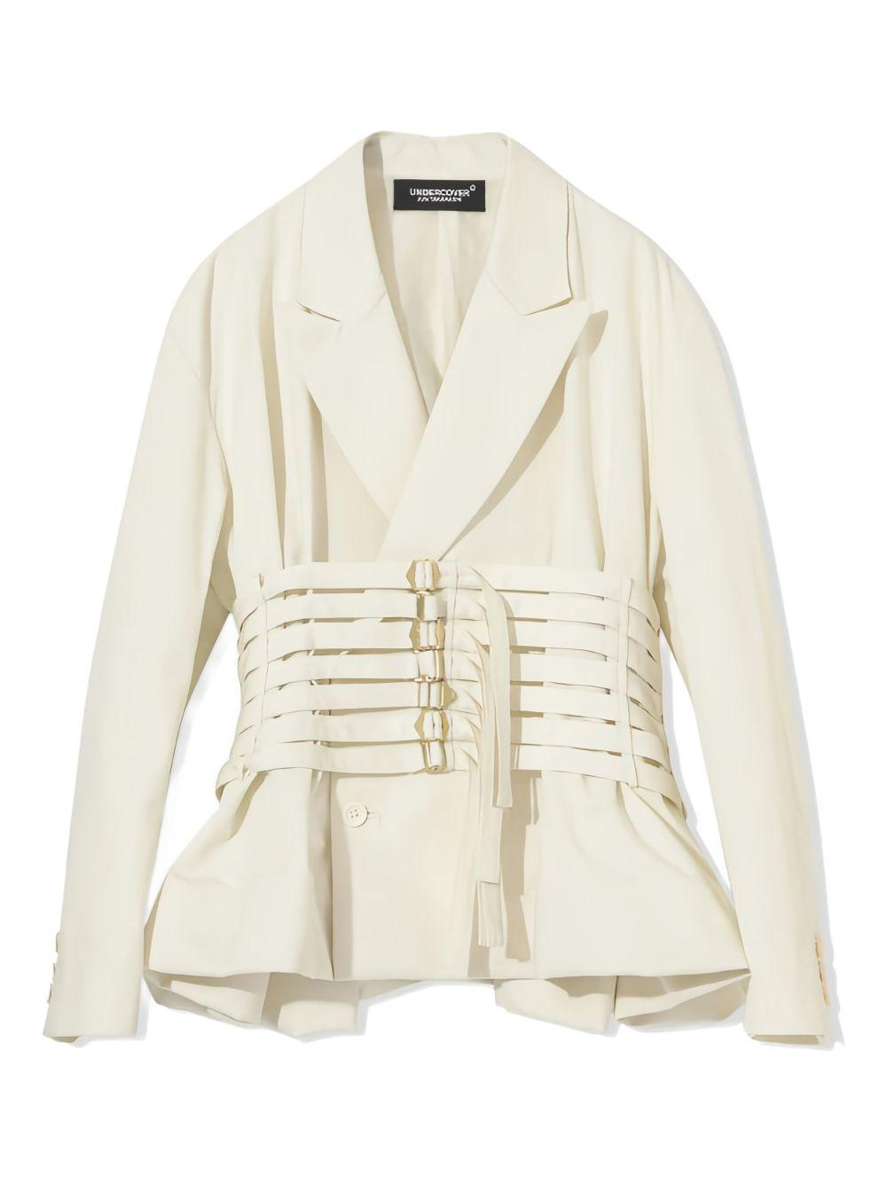 Giacca con cinturini in bianco Undercover - donna 