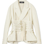 Giacca con cinturini in bianco Undercover - donna 