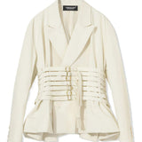 Giacca con cinturini in bianco Undercover - donna 