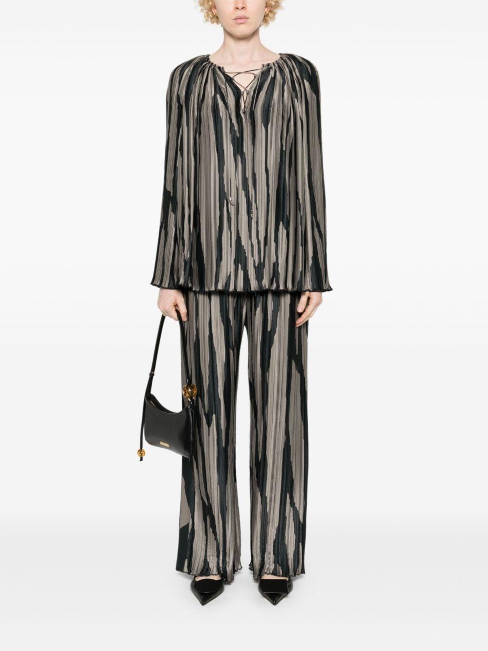 Blusa con stampa in grigio di Lanvin - donna 