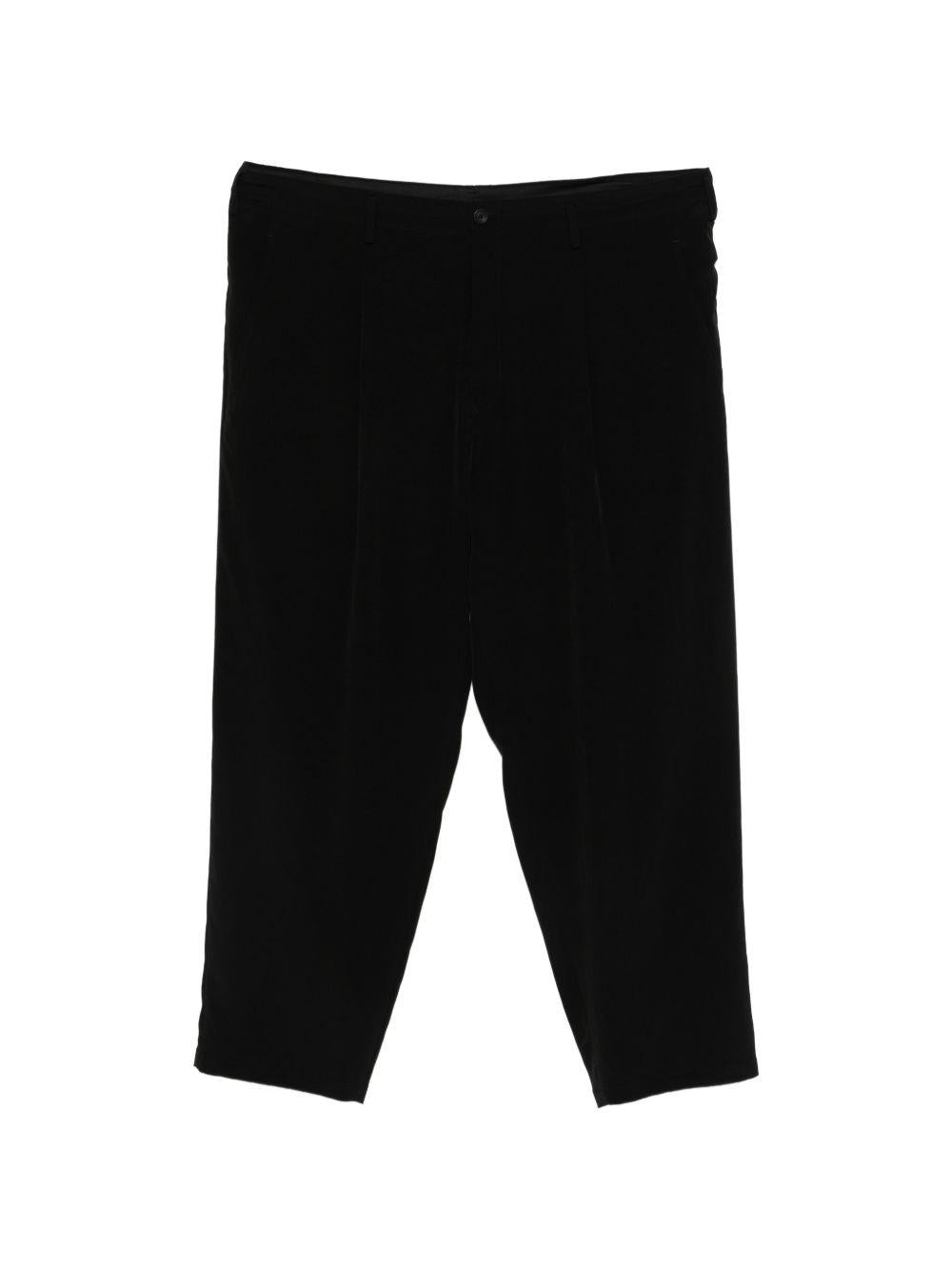 Pantaloni con pieghe frontali in nero Yohji yamamoto - uomo 