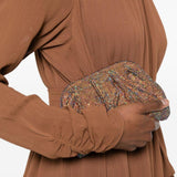 Clutch Venus piccola con cristalli multicolor Benedetta Bruzziches - donna 
