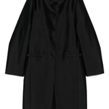 Cappotto senza colleto in seta in nero Toteme - donna 