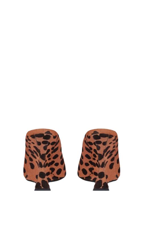 Mules con stampa nimalier Nina in marrone Paris Texas - donna 