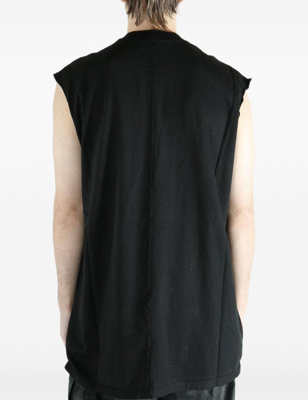 Top senza maniche con collo alto in nero Rick owens drkshdw - uomo 