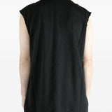 Top senza maniche con collo alto in nero Rick owens drkshdw - uomo 