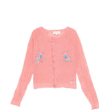 Cardigan con ricamo in rosa Shushu/tong - donna 