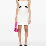 Abito senza maniche in maglia 3D in bianco - donna 