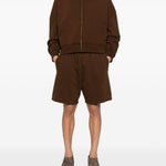 Felpa con zip in marrone Entire studios - unisex 