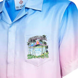 Camicia con stampa in blu Casablanca - uomo 
