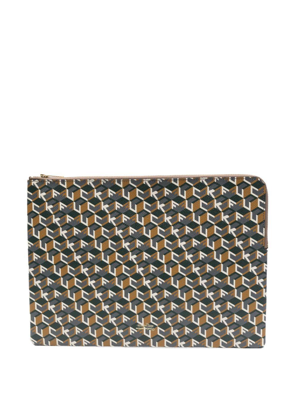 Clutch con stampa multicolore 